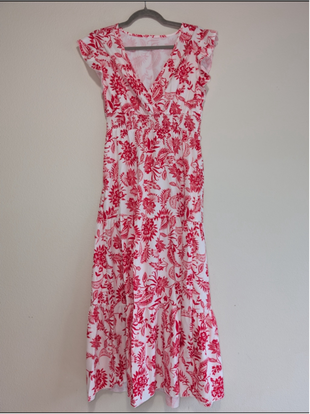 Floral Maxi Dress With Empire Waist Size Large